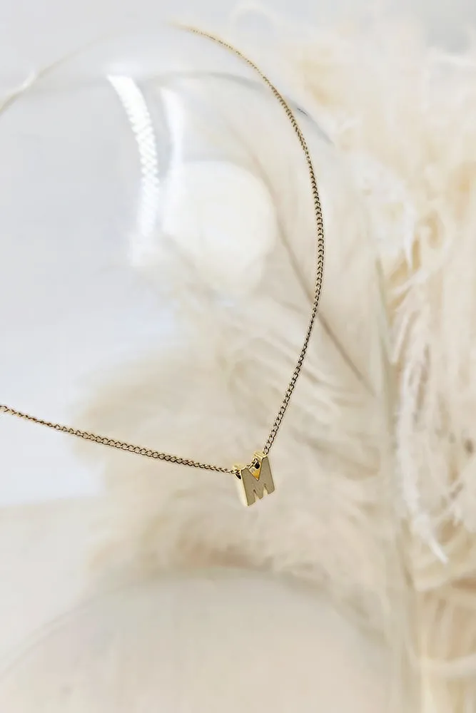 Initial Necklace in Gold