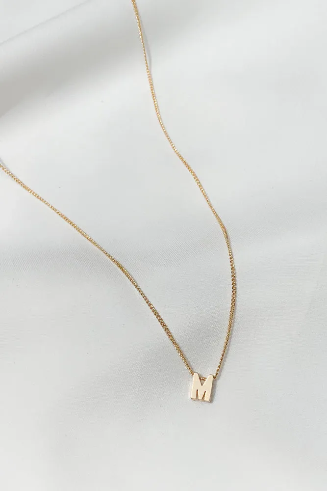 Initial Necklace in Gold