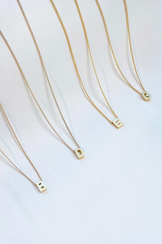 Initial Necklace in Gold