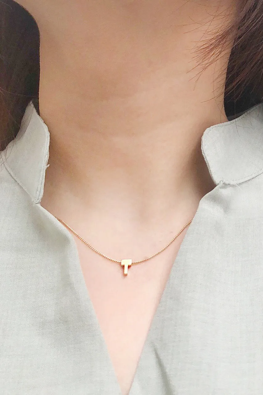 Initial Necklace in Gold