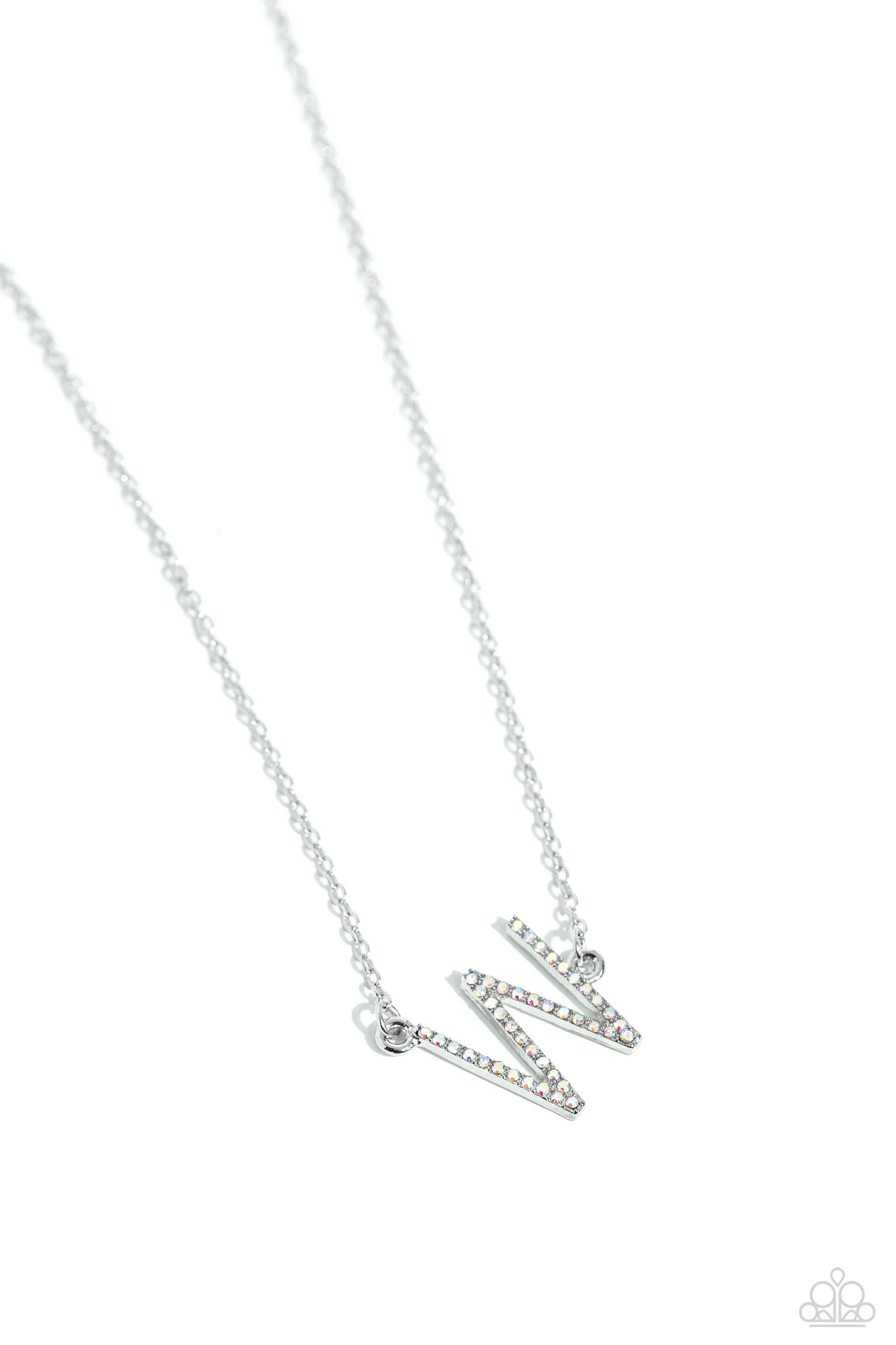 INITIALLY Yours - W - Multi - Iridescent Rhinestone Paparazzi Short Necklace