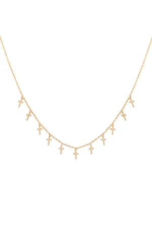 INLINE CROSS DAINTY NECKLACE