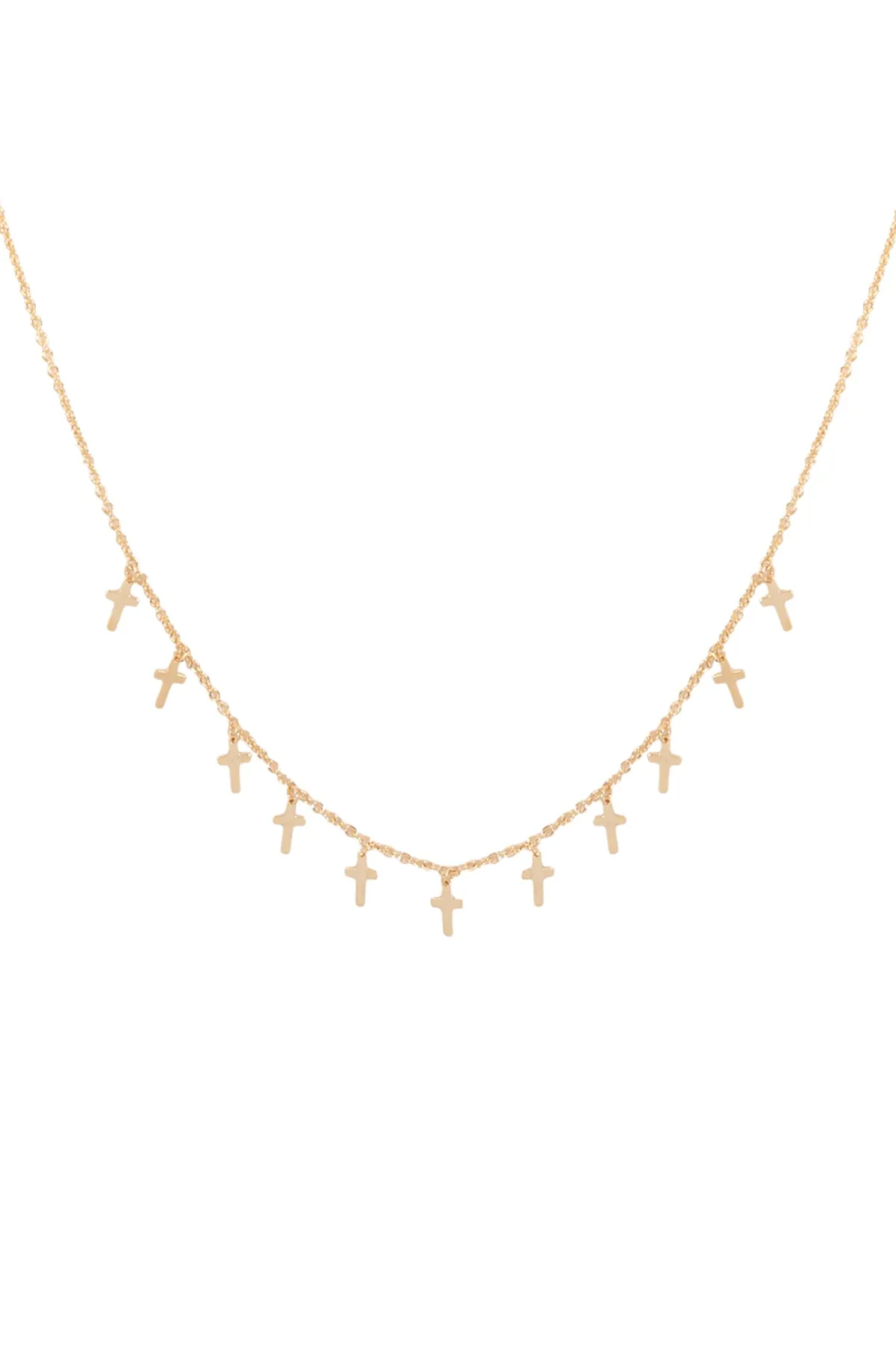 INLINE CROSS DAINTY NECKLACE