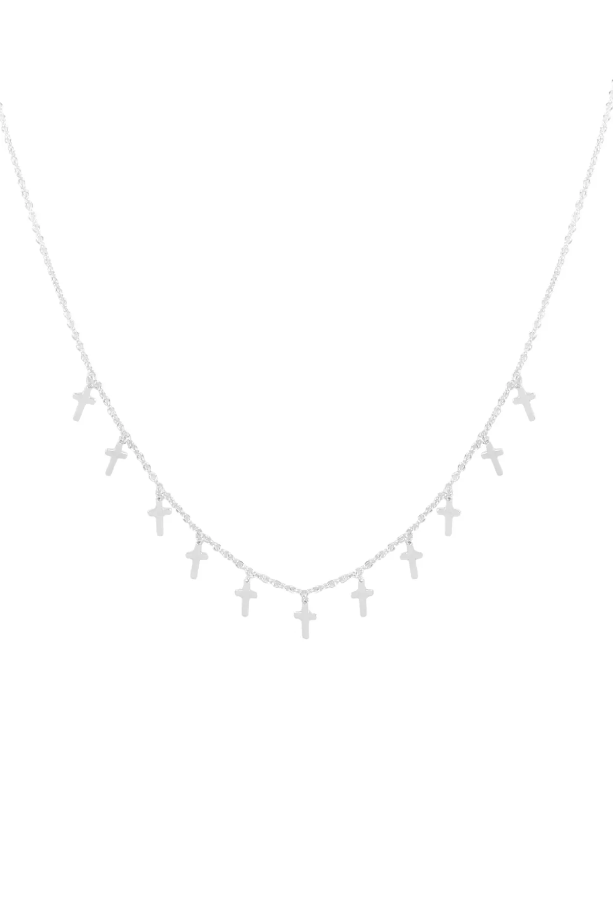 INLINE CROSS DAINTY NECKLACE