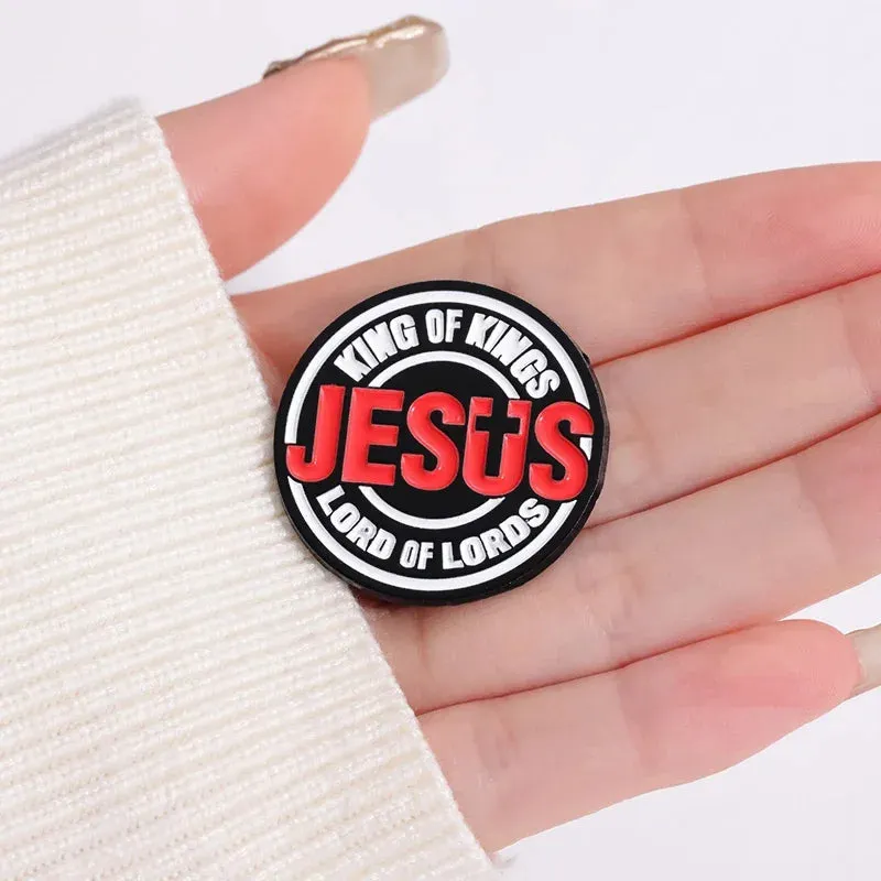 Jesus Series GOD Is Good Enamel Pins JESUS FREAK CLUB Brooches
