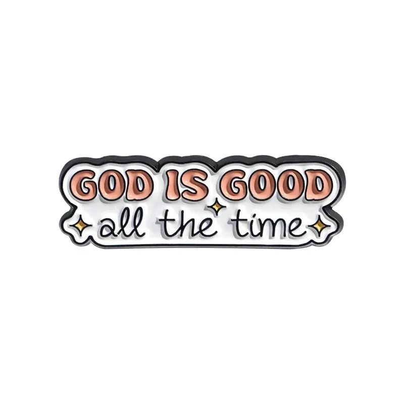 Jesus Series GOD Is Good Enamel Pins JESUS FREAK CLUB Brooches