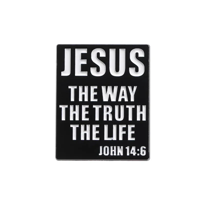 Jesus Series GOD Is Good Enamel Pins JESUS FREAK CLUB Brooches