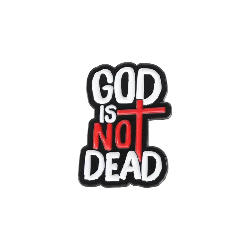 Jesus Series GOD Is Good Enamel Pins JESUS FREAK CLUB Brooches