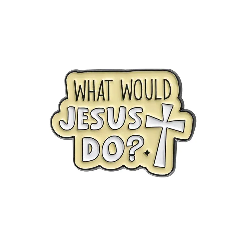 Jesus Series GOD Is Good Enamel Pins JESUS FREAK CLUB Brooches