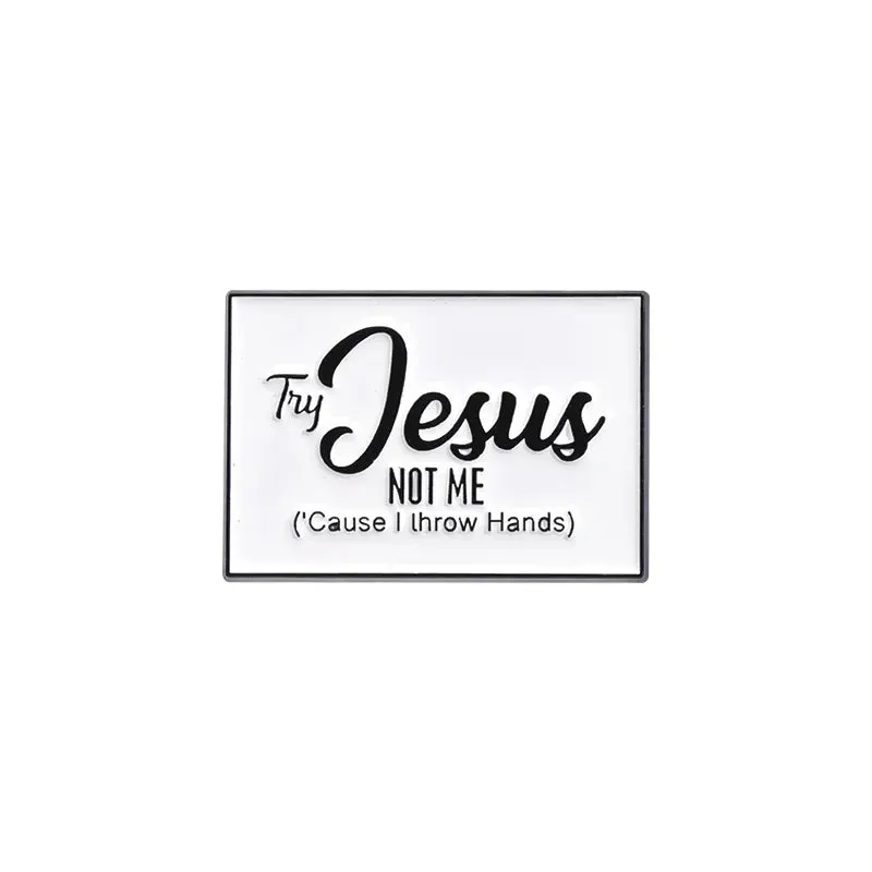 Jesus Series GOD Is Good Enamel Pins JESUS FREAK CLUB Brooches