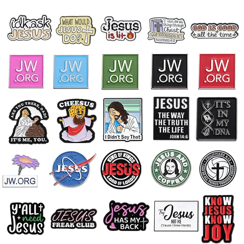 Jesus Series GOD Is Good Enamel Pins JESUS FREAK CLUB Brooches