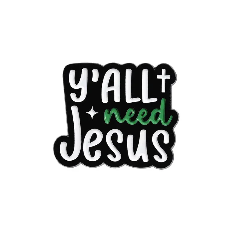 Jesus Series GOD Is Good Enamel Pins JESUS FREAK CLUB Brooches