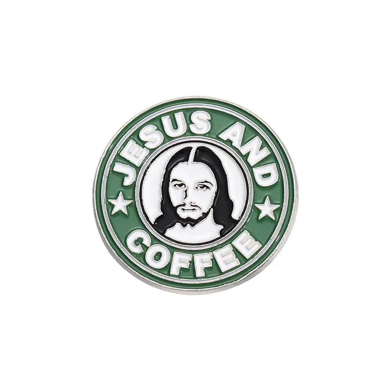 Jesus Series GOD Is Good Enamel Pins JESUS FREAK CLUB Brooches
