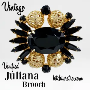 Juliana by Delizza & Elster Vintage Rhinestone Brooch, Verified
