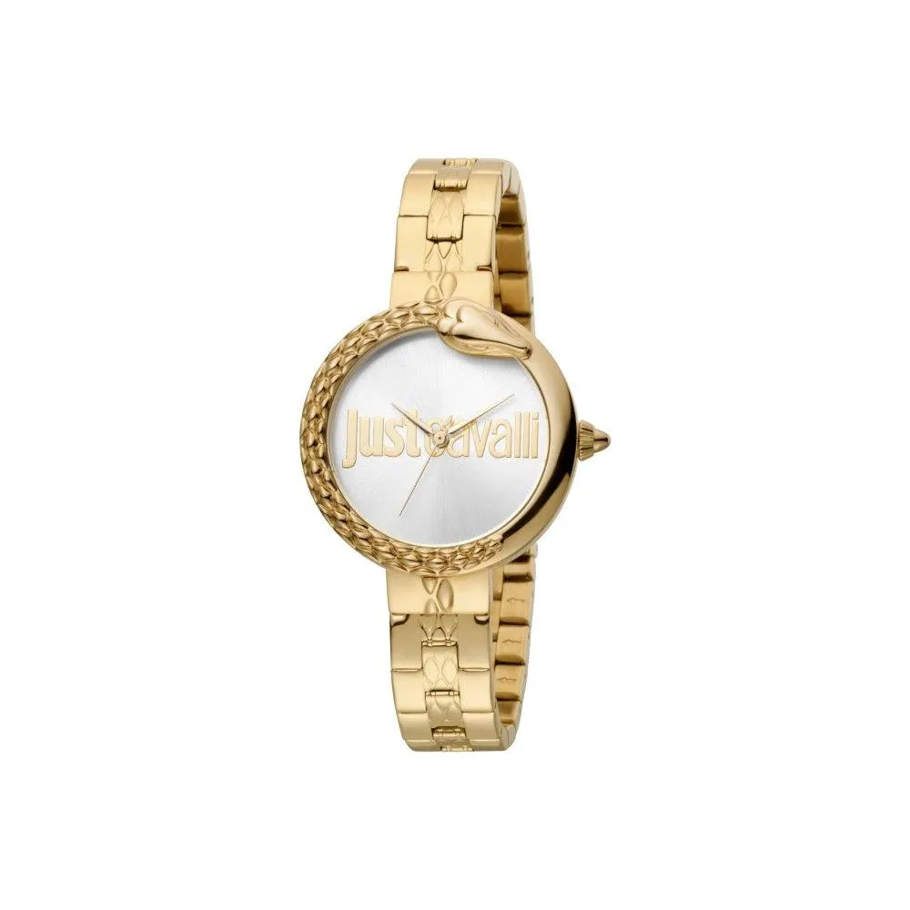 Just Cavalli Ladies Watch Ip Gold Case With Ip Gold Bracelet
