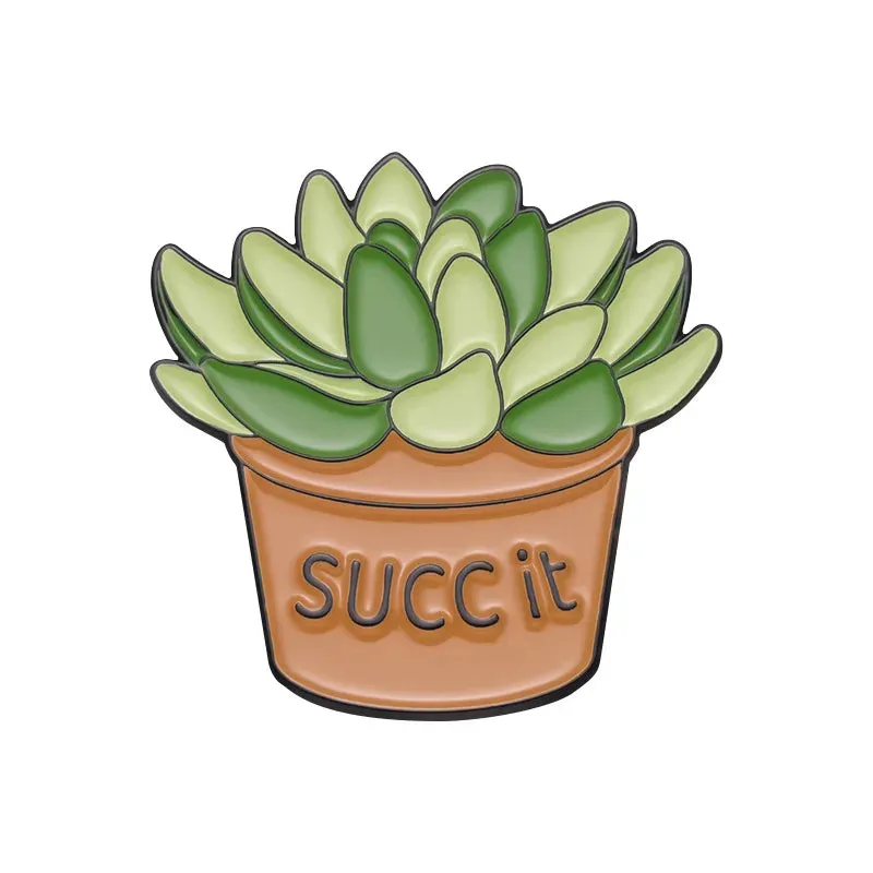 Kawaii Animal & Plant Enamel Pins 🌿🦜 Cute Brooches - Toucan, Pigeon, Succulent & More! 🥚🥒