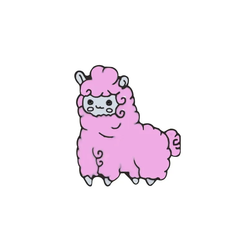 Kawaii Animal Brooches 🦙✨ Cute Enamel Pins - Cartoon Camel & Alpaca Fashion Jewelry for Kids & Women 🎀💖