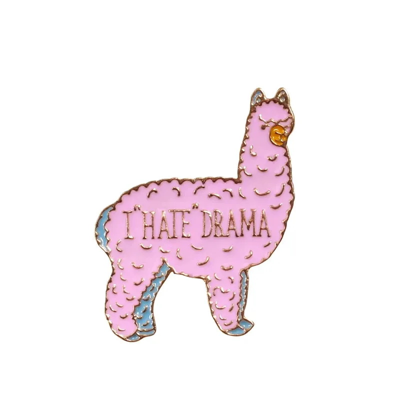 Kawaii Animal Brooches 🦙✨ Cute Enamel Pins - Cartoon Camel & Alpaca Fashion Jewelry for Kids & Women 🎀💖