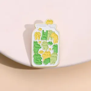Kawaii Frog Enamel Pins 🐸✨ Cute Cartoon Brooches & Lapel Badges – Perfect Gift for Kids & Friends! 🎁💖