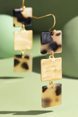 KELLIE ACETATE SQUARE DROP EARRINGS