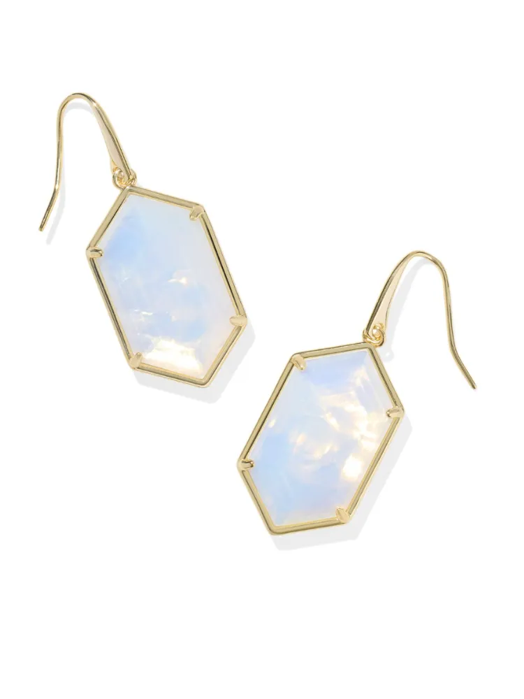 Kendra Scott Hallie Drop Earrings - Gold & Opalite