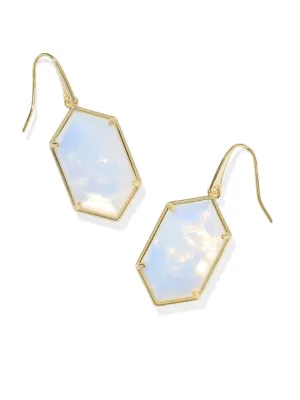 Kendra Scott Hallie Drop Earrings - Gold & Opalite
