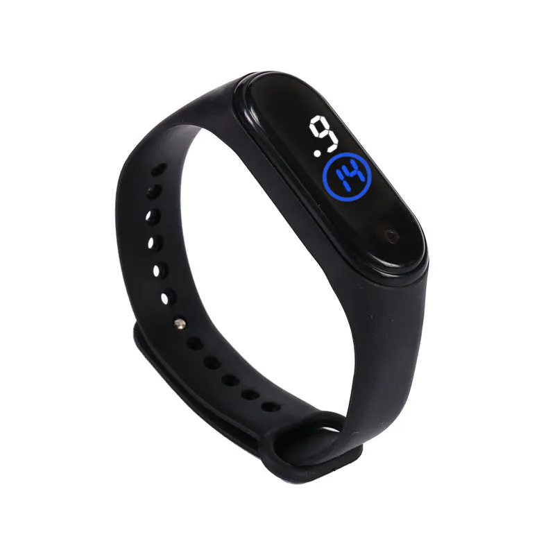 Kids Watch Solid Color Eco-Friendly LED Watch Sport Digital Touch Screen Teenage Students Watch