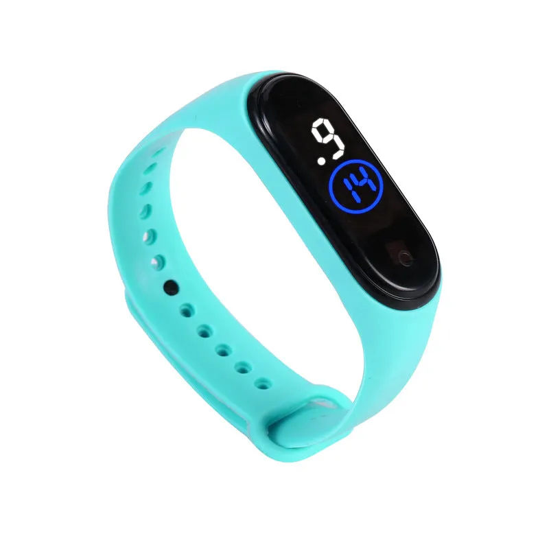 Kids Watch Solid Color Eco-Friendly LED Watch Sport Digital Touch Screen Teenage Students Watch