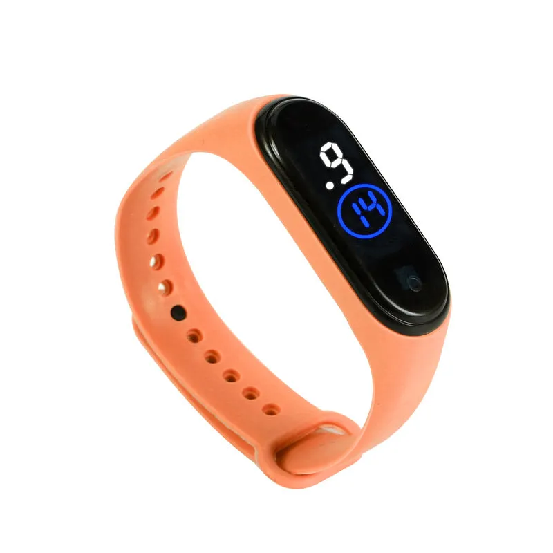 Kids Watch Solid Color Eco-Friendly LED Watch Sport Digital Touch Screen Teenage Students Watch