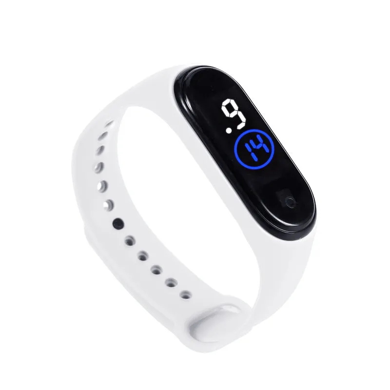 Kids Watch Solid Color Eco-Friendly LED Watch Sport Digital Touch Screen Teenage Students Watch