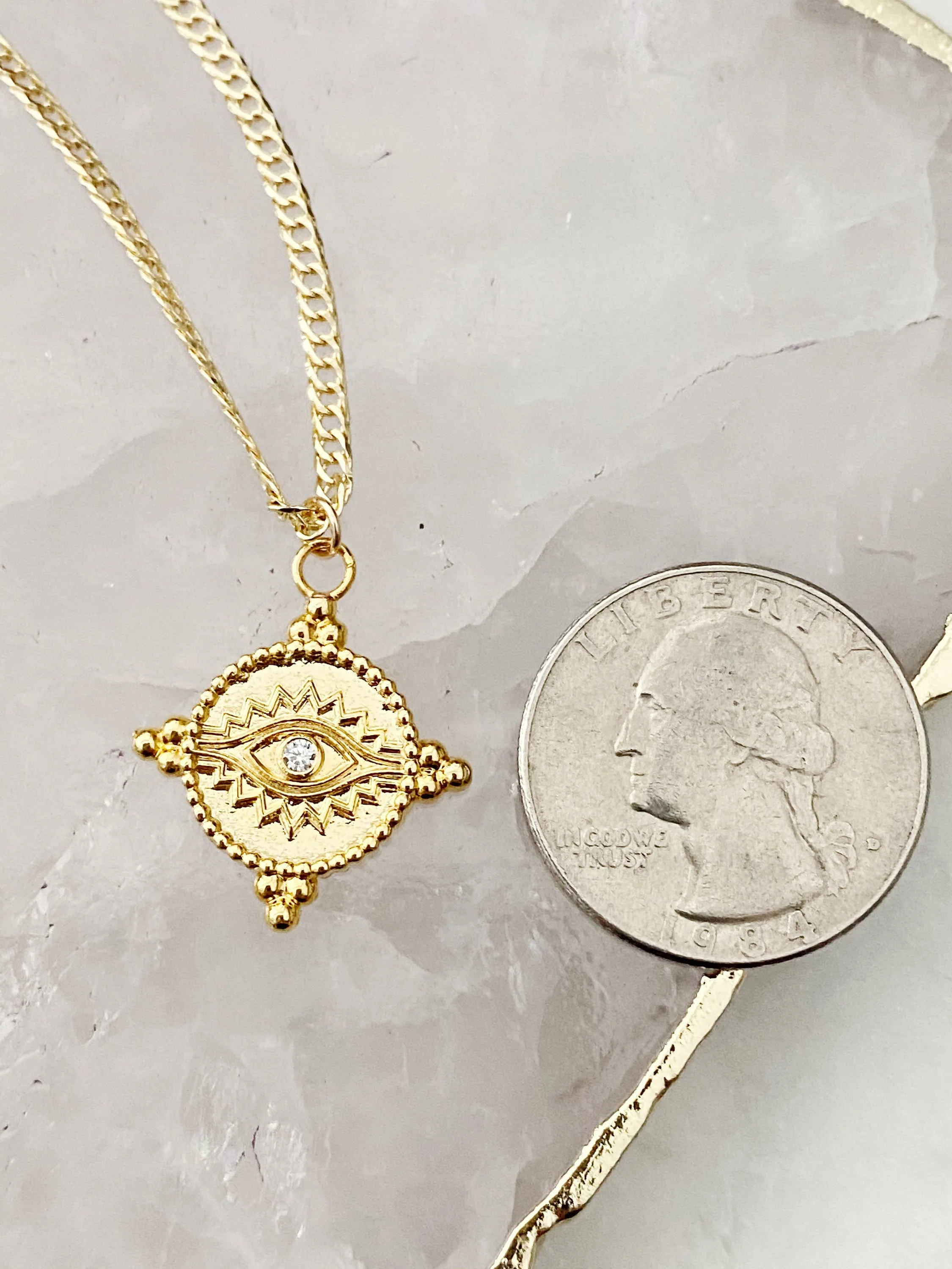 Kiki Mystical Eye Medallion Necklace