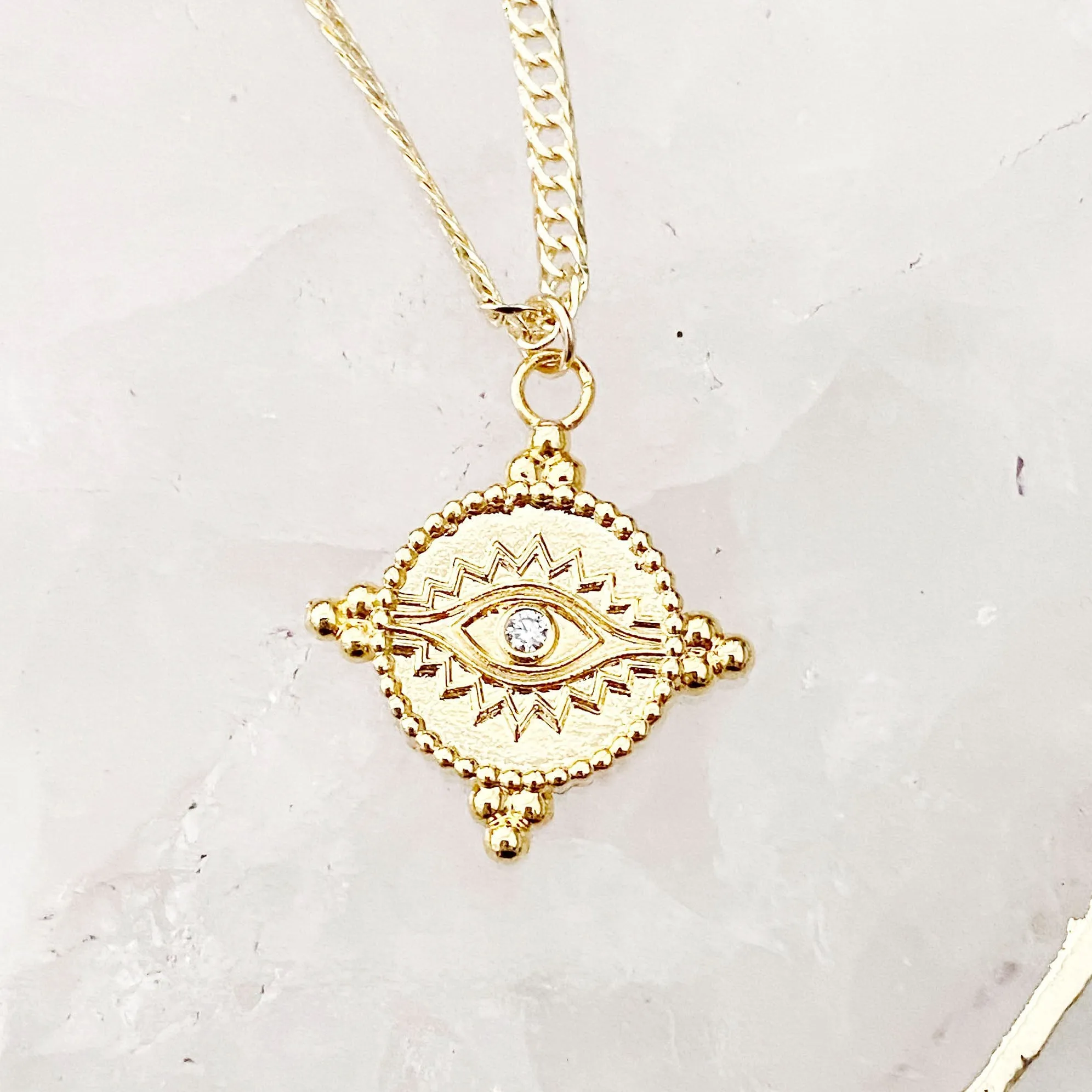 Kiki Mystical Eye Medallion Necklace
