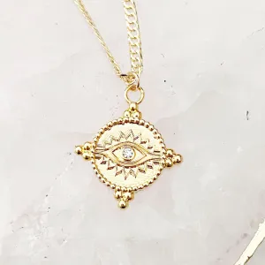 Kiki Mystical Eye Medallion Necklace