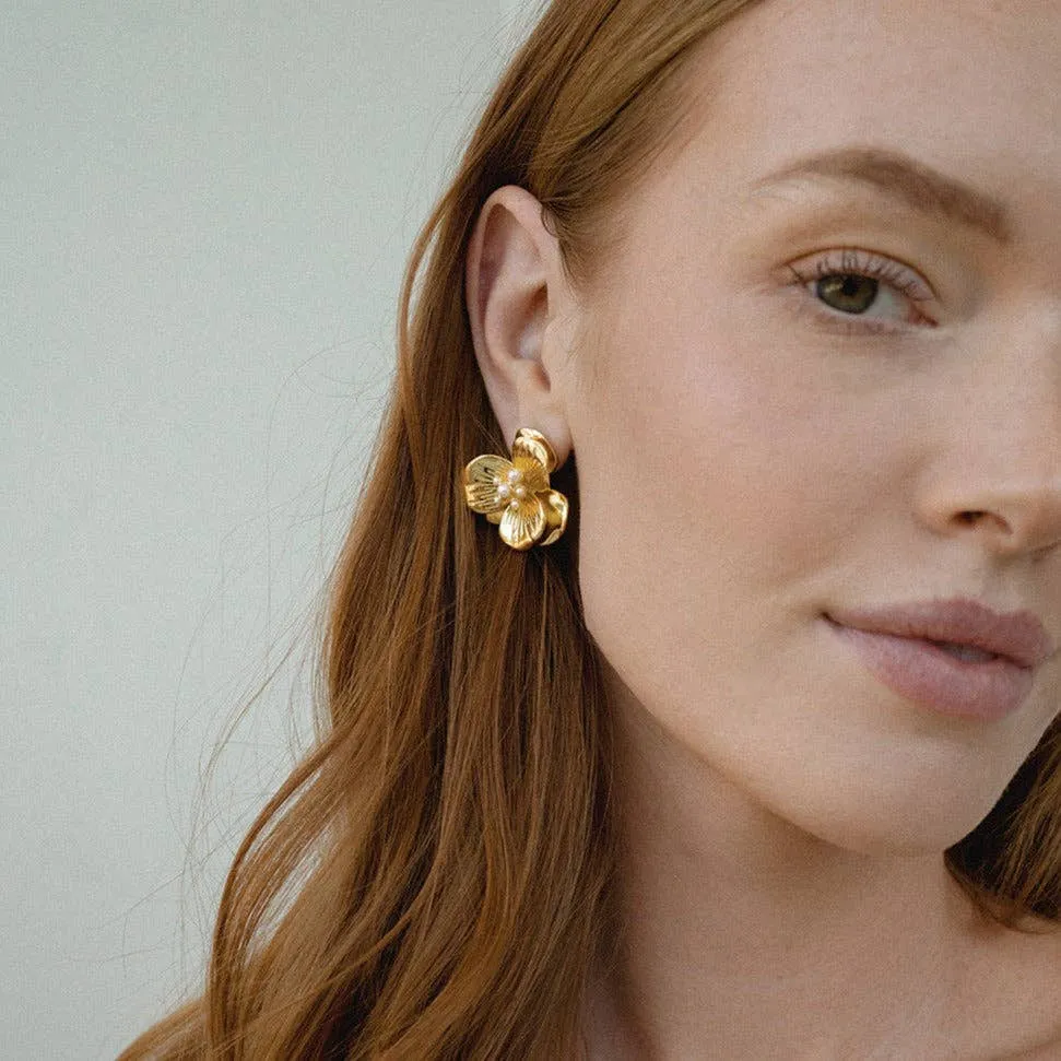 Kira Floral Statement Studs