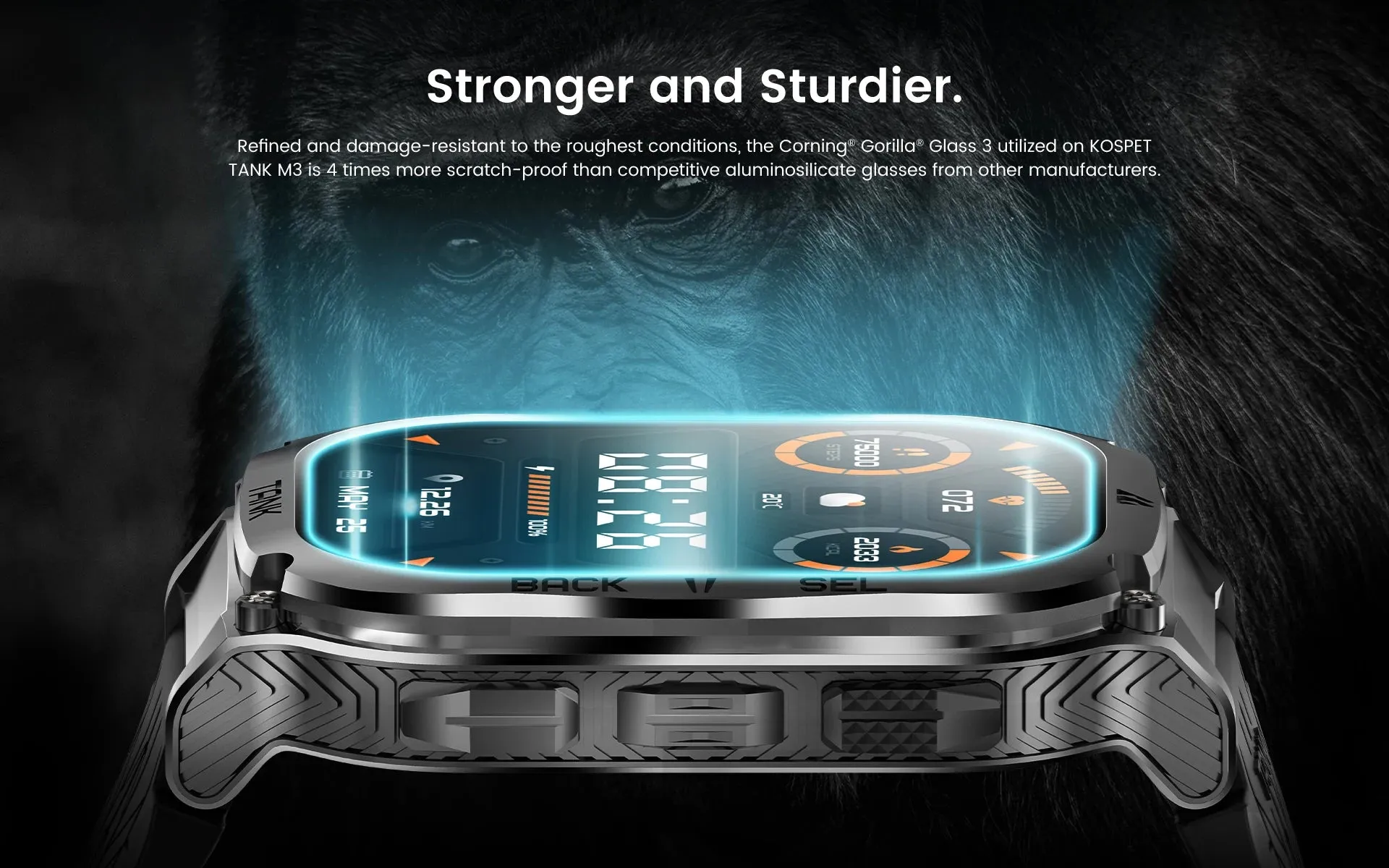 KOSPET Tank M3 1.96" AMOLED Smart Watch