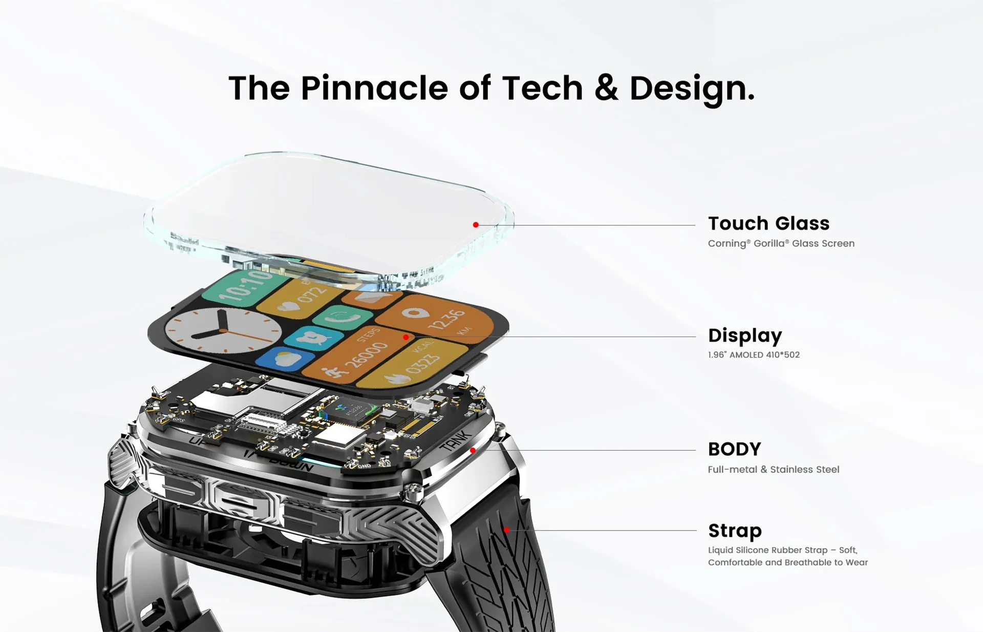 KOSPET Tank M3 1.96" AMOLED Smart Watch