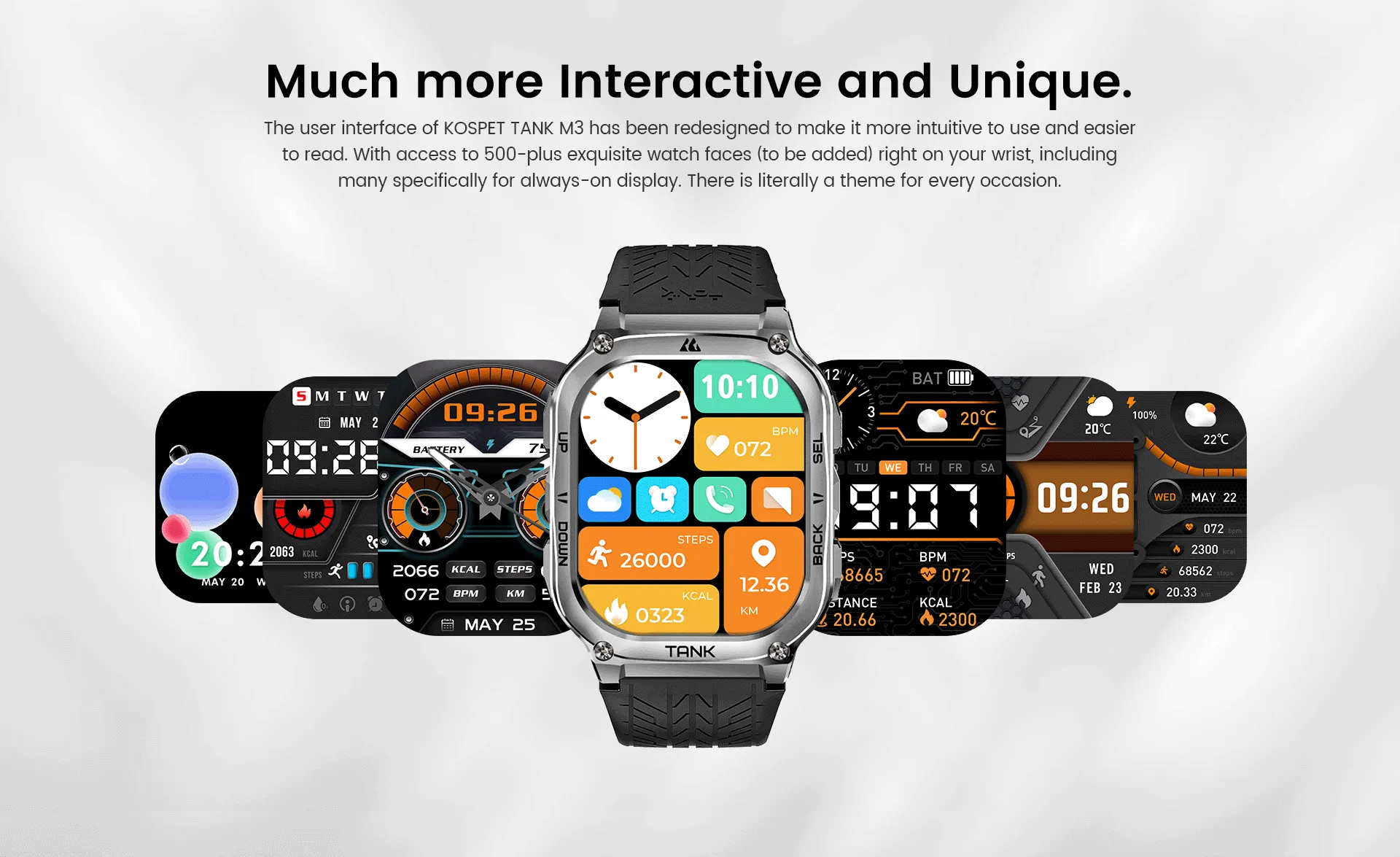 KOSPET Tank M3 1.96" AMOLED Smart Watch