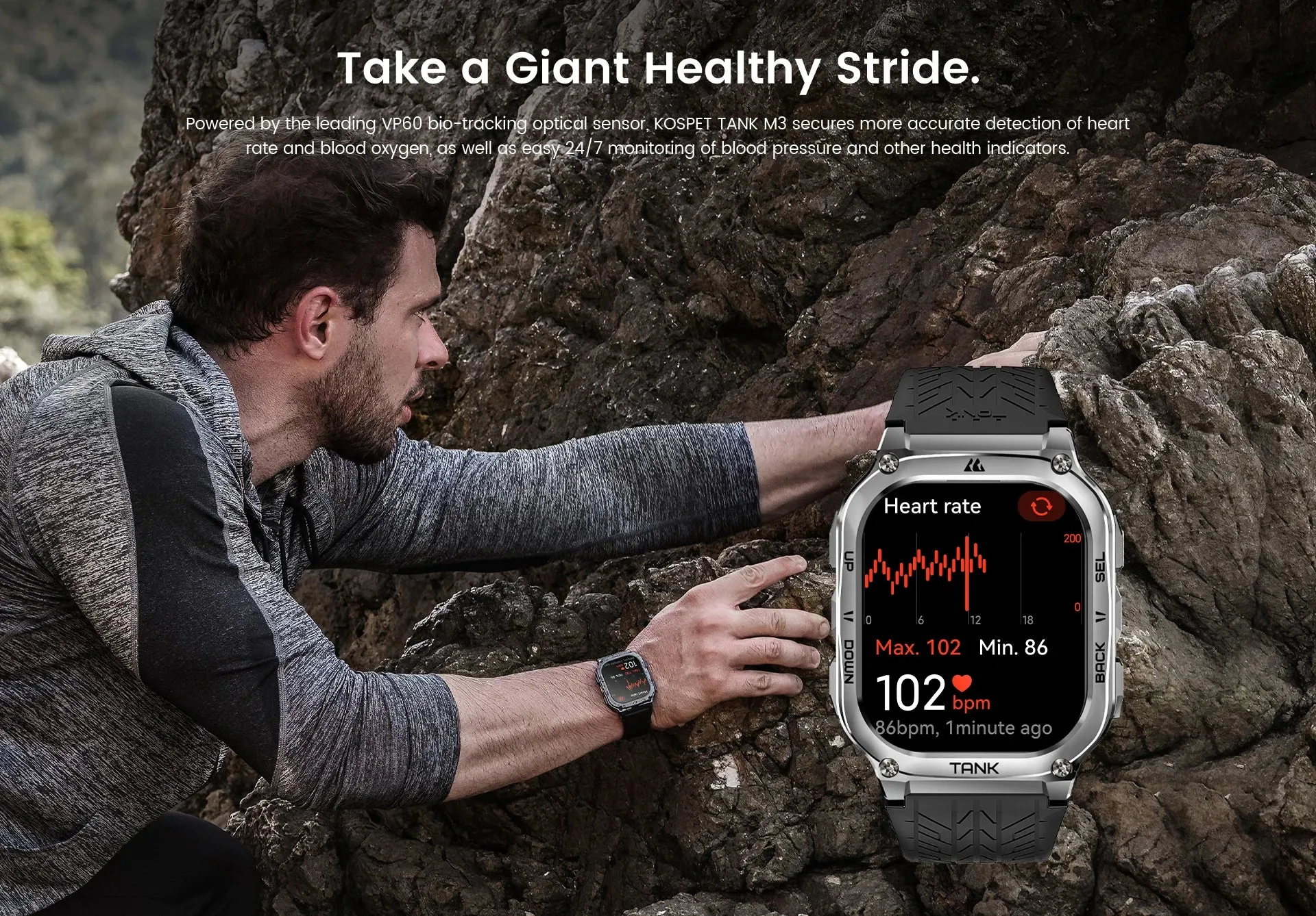 KOSPET Tank M3 1.96" AMOLED Smart Watch