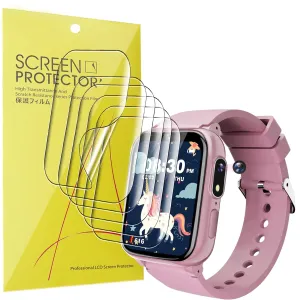 Lamshaw Compatible for Sueseip Kids Smart Watches Screen Protector [6 Pack] Full Coverage TPU Clear Film Compatible for Sueseip D11 1.7 Inches Kids Smart Watches Gothwick D11 Smart Watch (6 Pack)