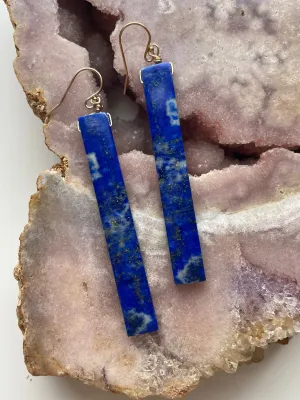 Lapis Lazuli  Earrings Gold Fill