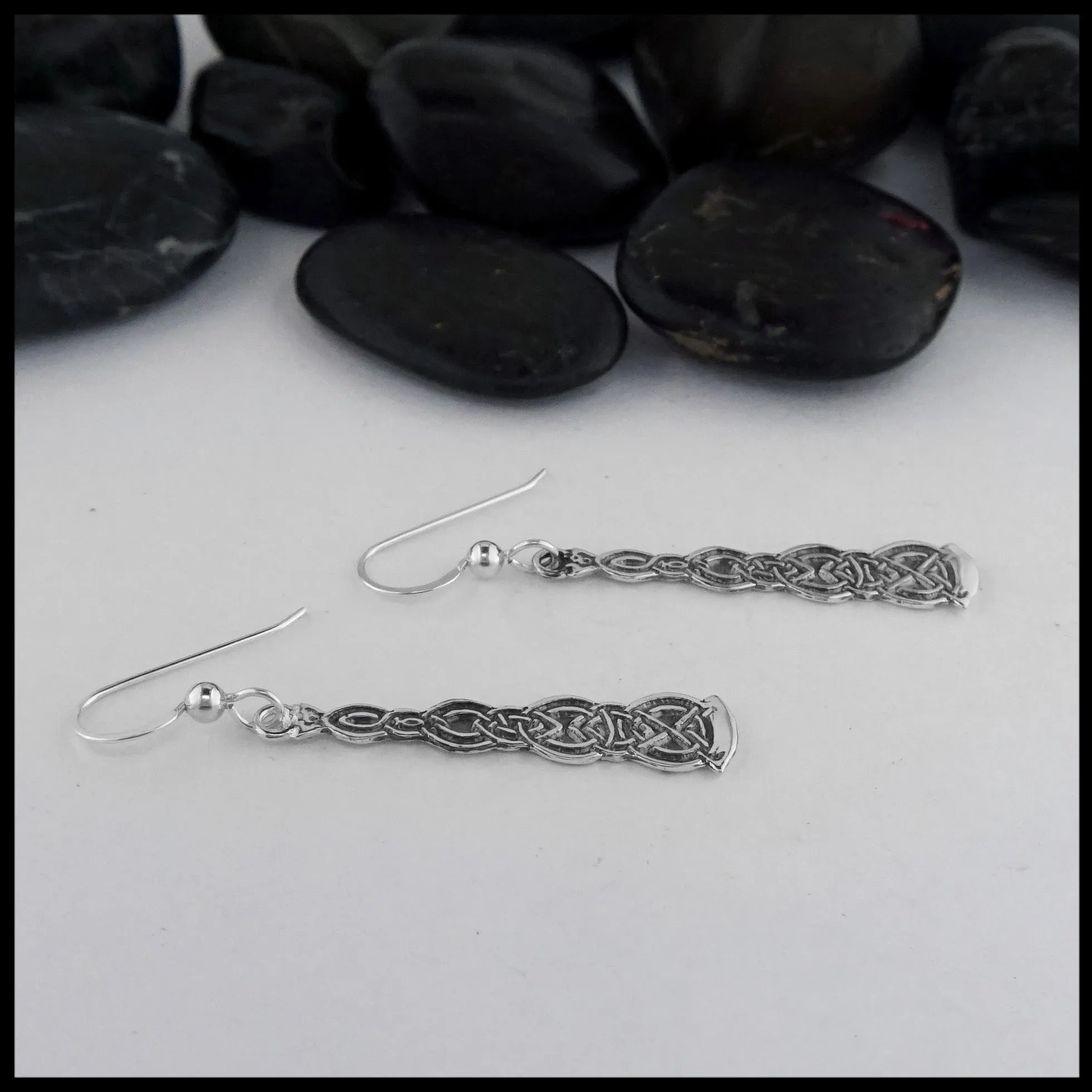 Large Elongated Celtic Earrings