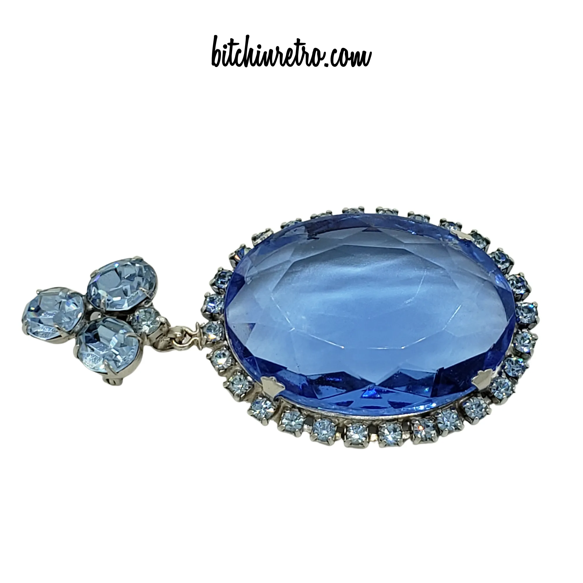 Large Vintage Rhinestone Brooch - The Heart of the Sea