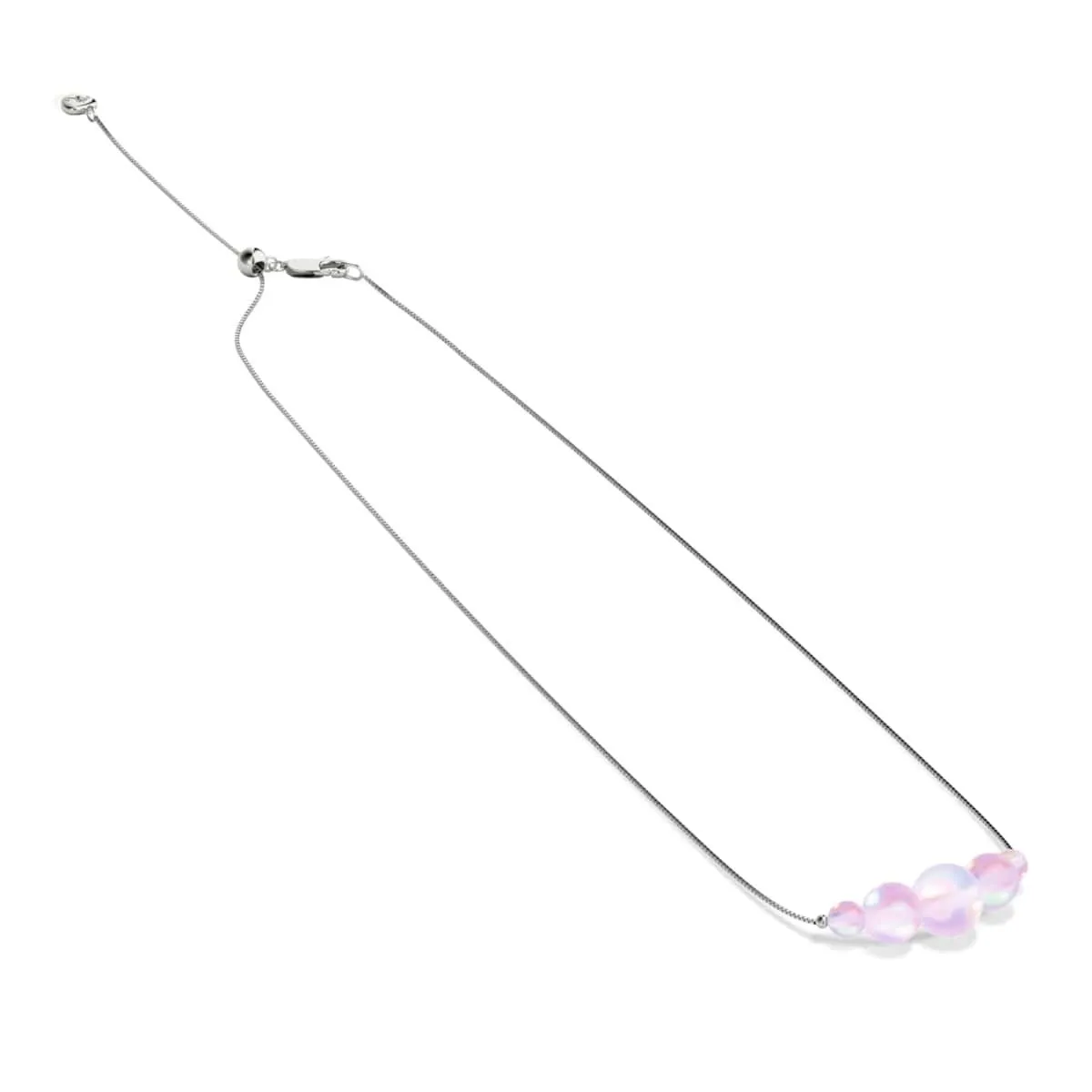 Lavender | .925 Sterling Silver | Mermaid Glass Infinity Clasp Necklace