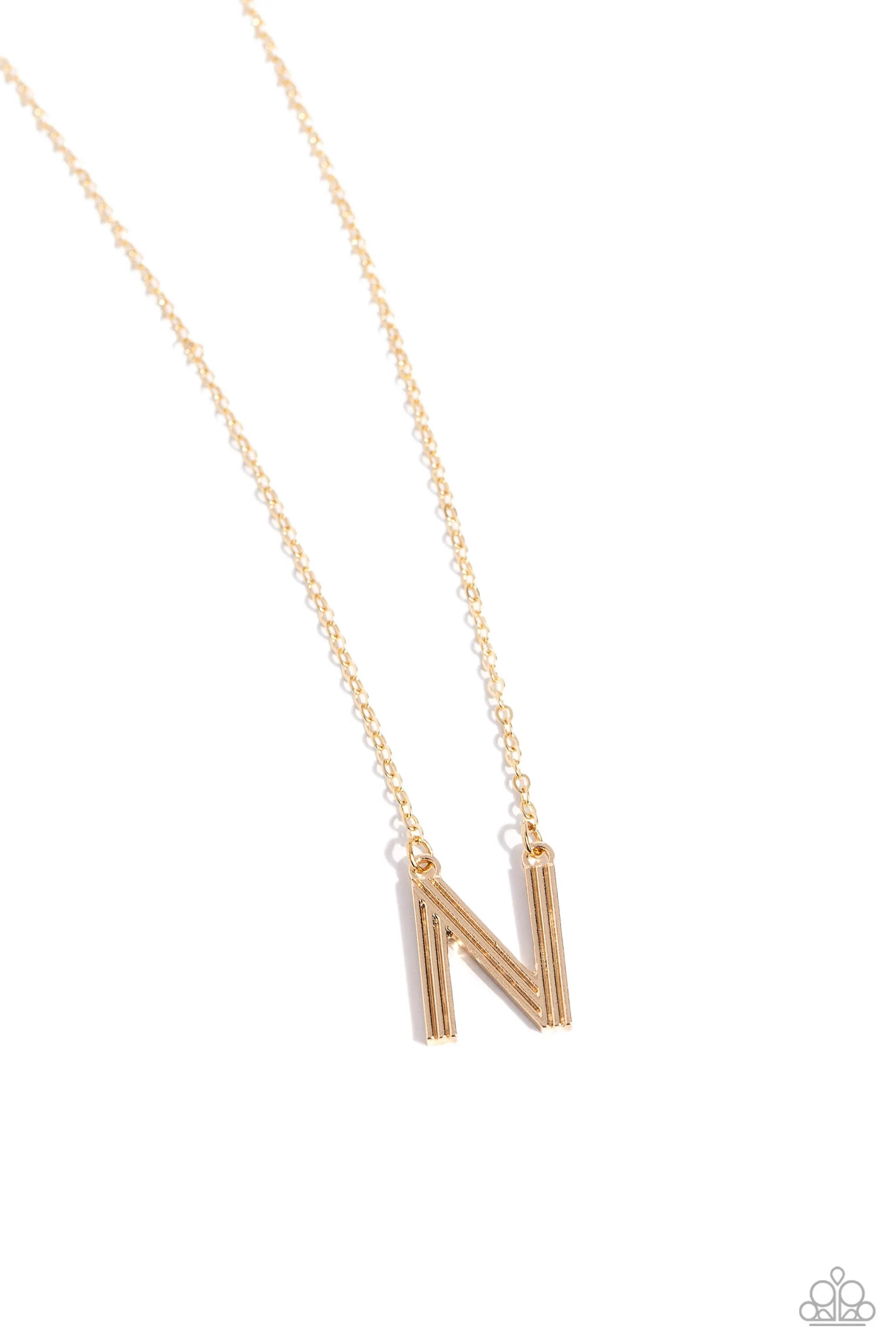 Leave Your Initials - N - Gold