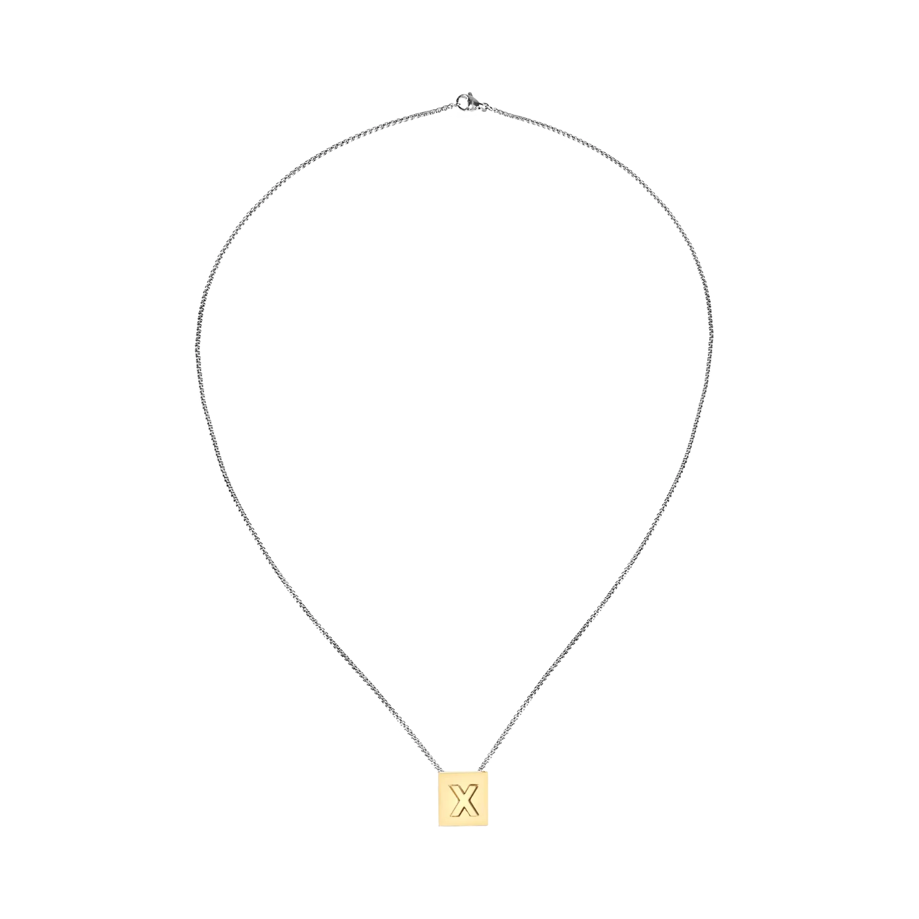 LETTER SQUARE NECKLACE