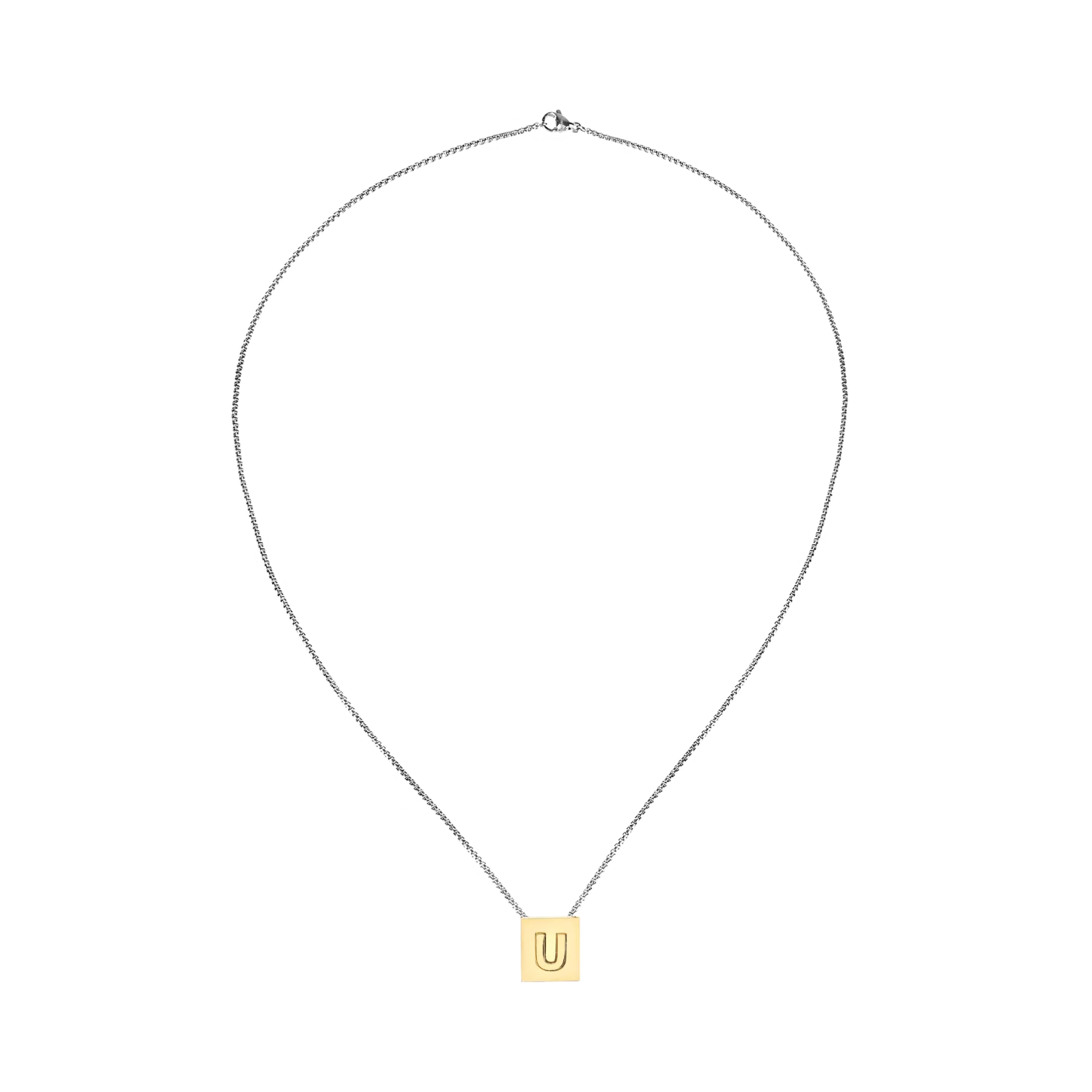 LETTER SQUARE NECKLACE