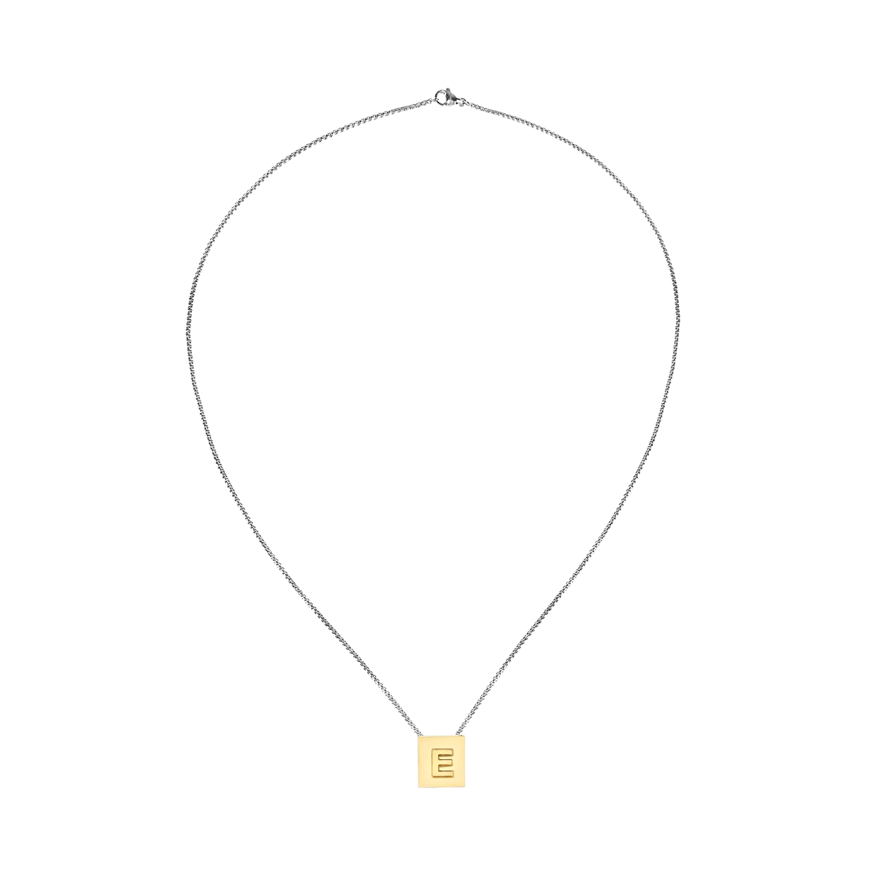 LETTER SQUARE NECKLACE
