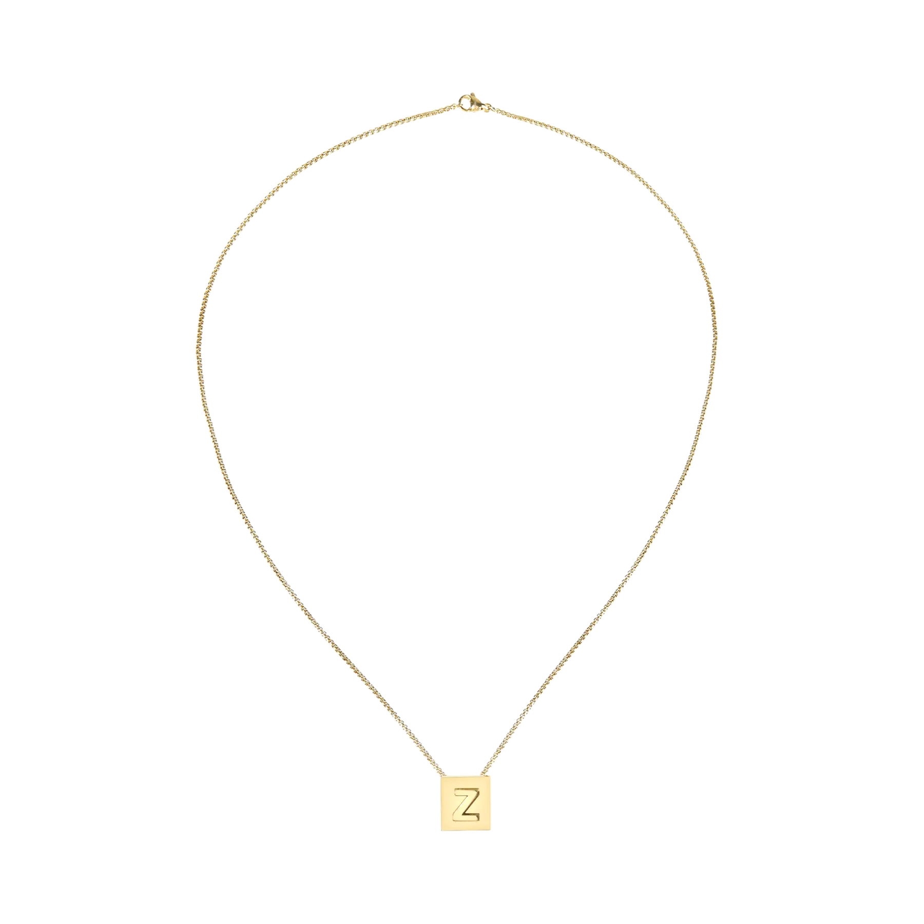 LETTER SQUARE NECKLACE