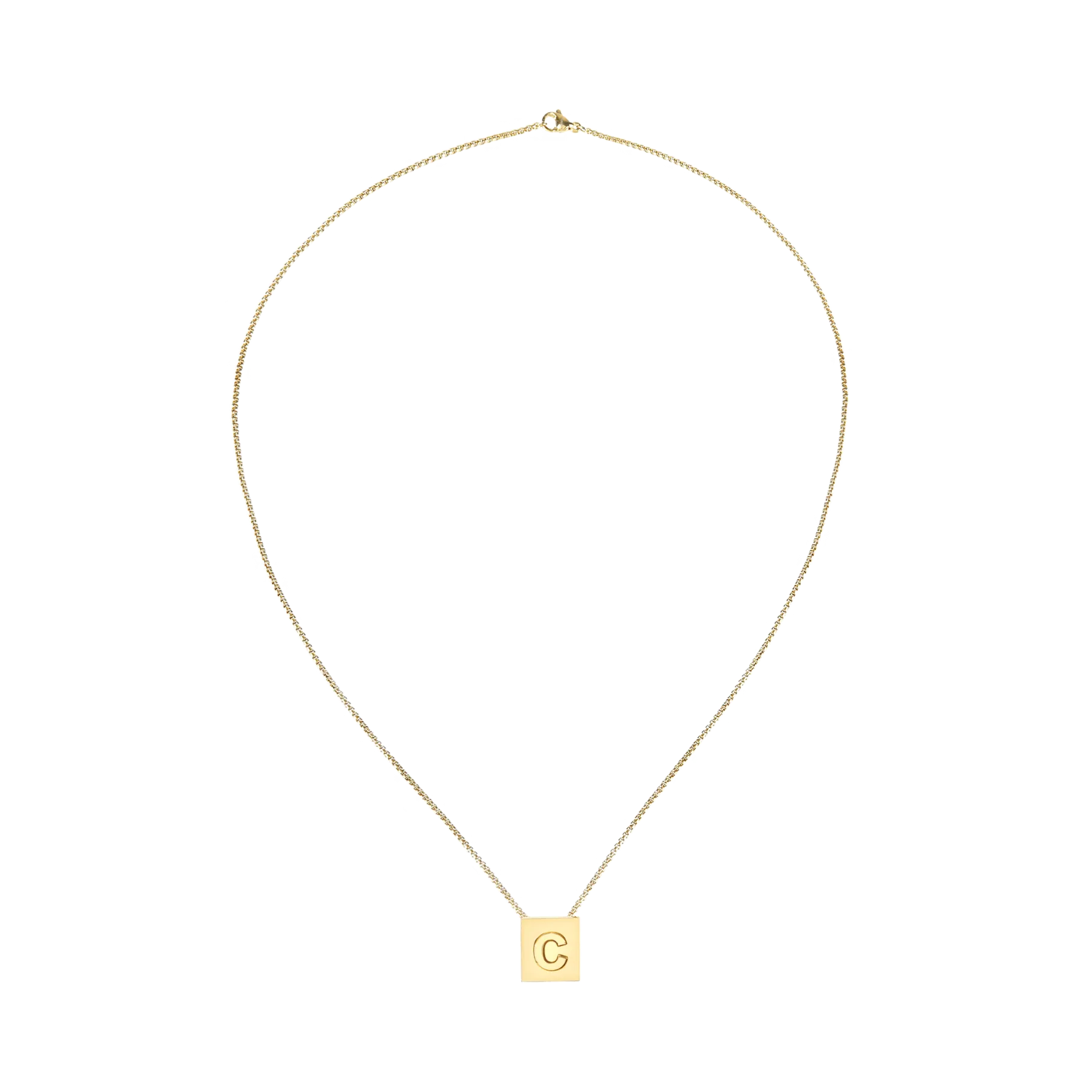 LETTER SQUARE NECKLACE