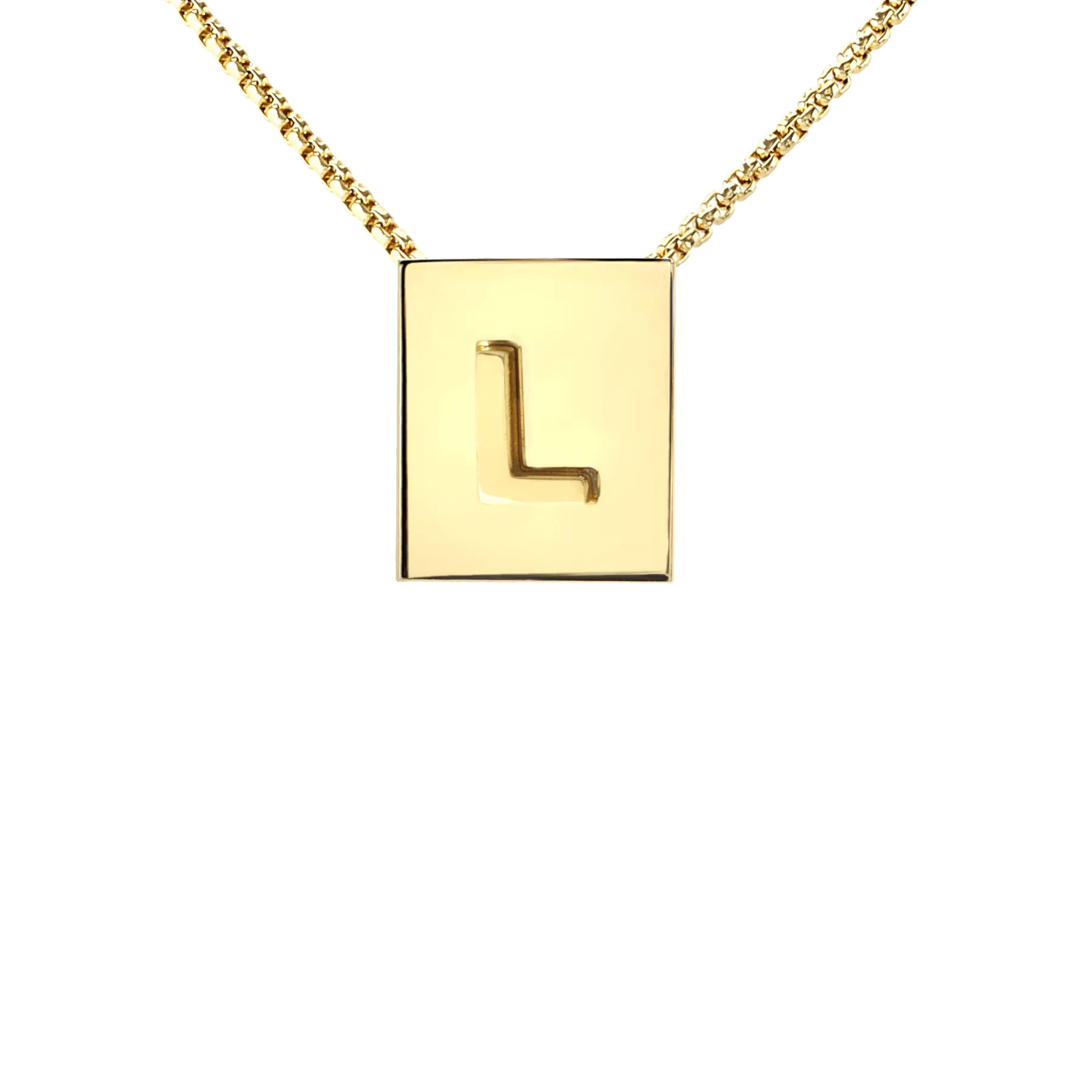 LETTER SQUARE NECKLACE